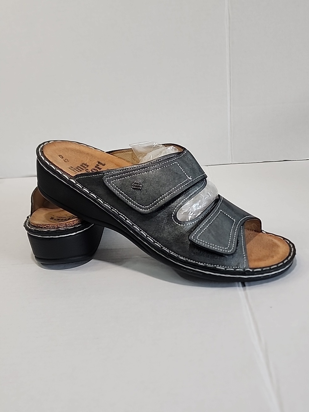 Finn Comfort Jamaica Volcano Pewter Slide Sandals EUR 42 - Picture 6 of 16